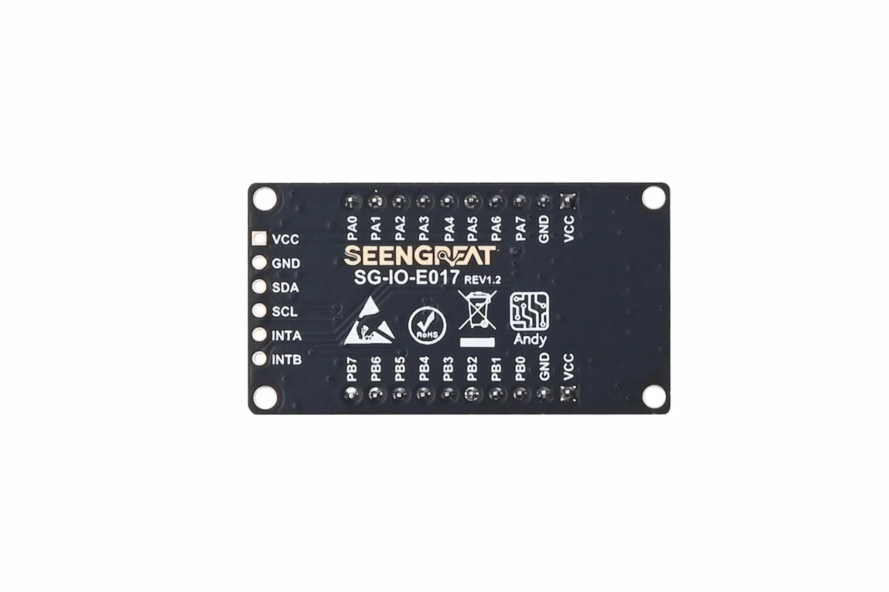 MCP23017 IO Expander Module I2C Interface Expands 16 I/O Pin for Ardui/Stm32/Raspberry Pi Zero W Zero WH 2B 3B 3B + 4B, 3.3V e 5V livelli, 3-Digit DIP Switch