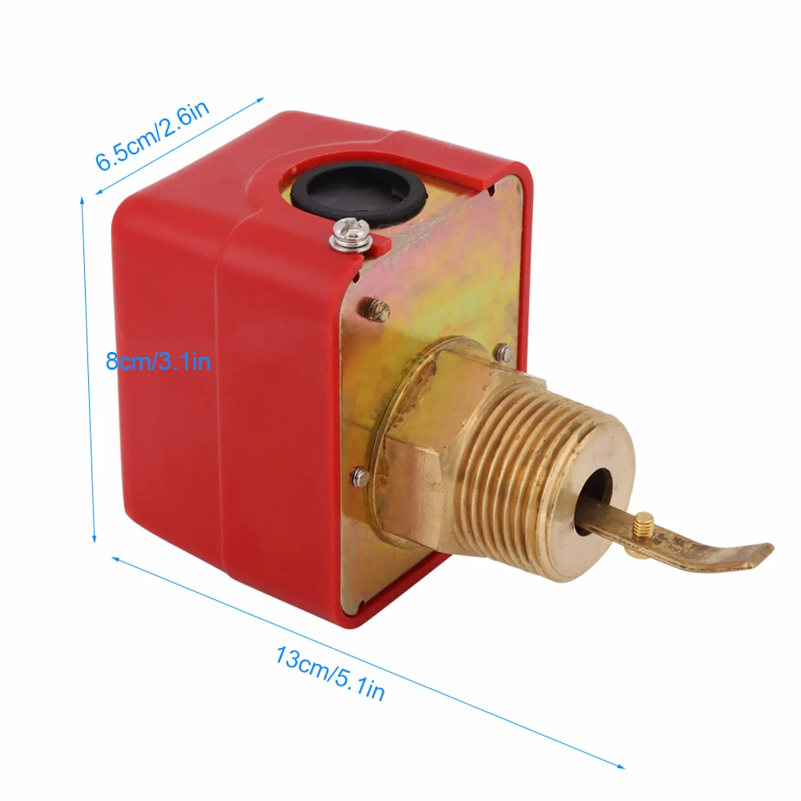 Flussostato Acqua in Ottone, Comando a Paletta Collegamento Filettato NPT, 1pc AC250V 10Bar