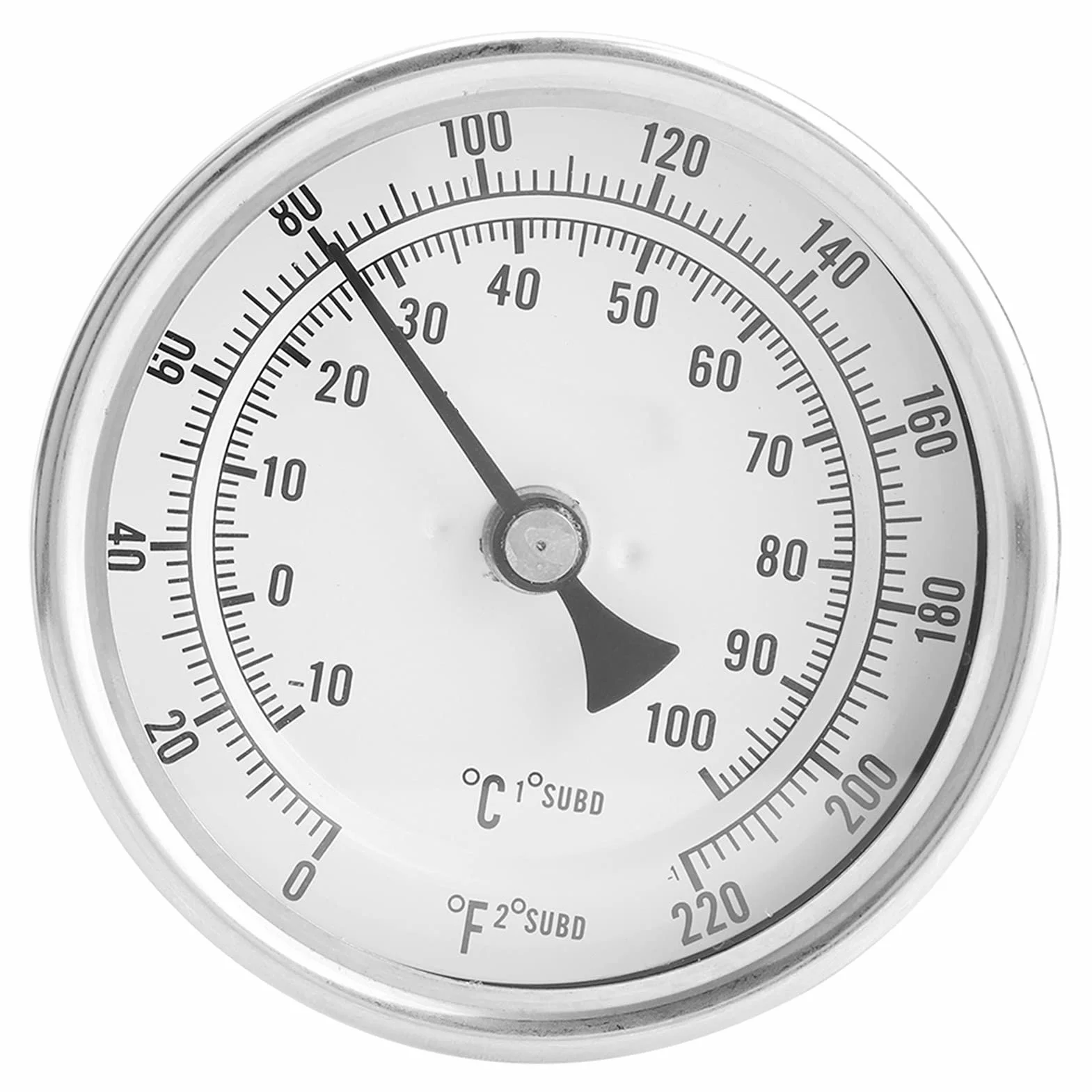 Termometro, Termometro Bimetallico Per Acqua Calda, 1/2 MNPT Quadrante con Stelo in Ottone Senza Piombo Indicatore di Temperatura Dell'acqua Indicatore di Temperatura dello Scaldabagno Bimetallico Ind