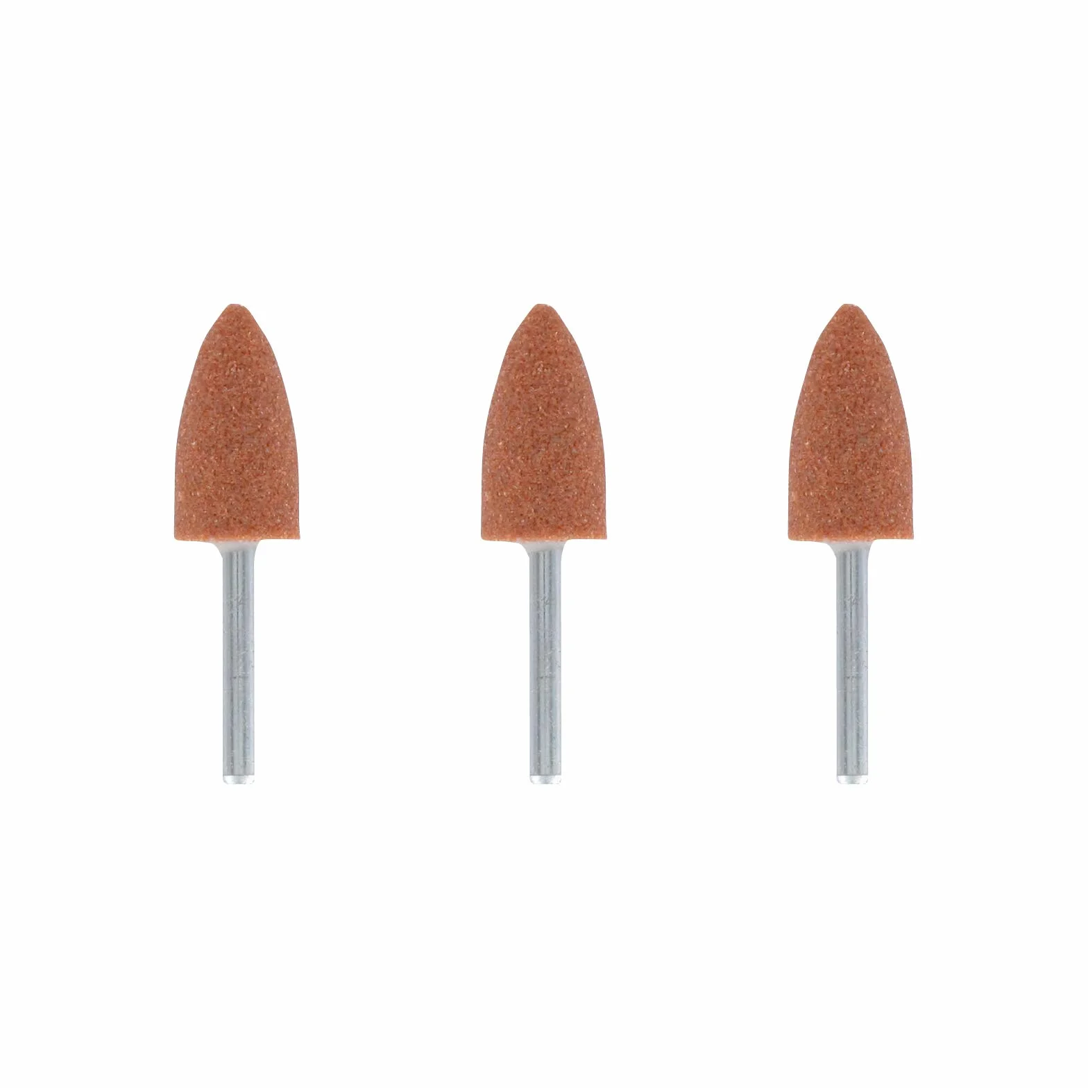 Dremel 952 Set di accessori per mole in ossido di alluminio, 3 mole a forma di cono per smerigliare e affilare i metalli (9,5 mm)