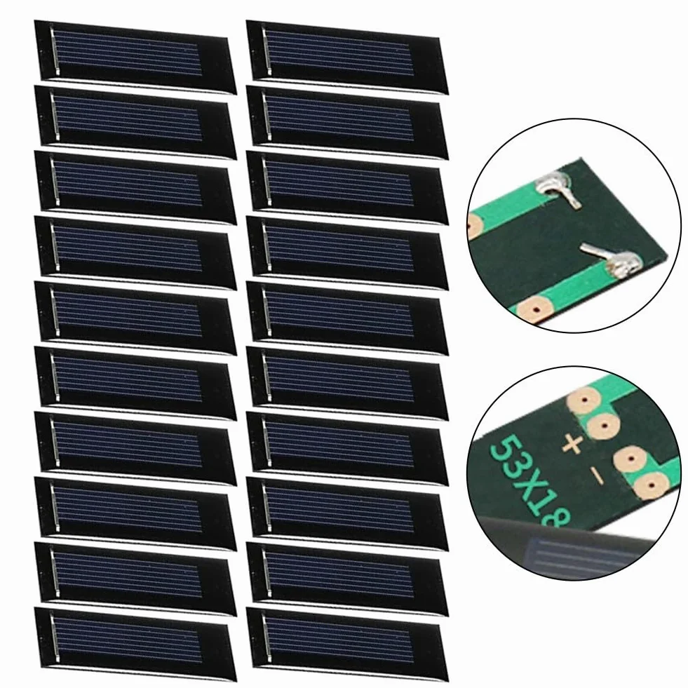 20pcs Mini Pannello Solare Cella 0 5V 160mA per FAI DA TE Progetti di Energia Efficiente Generazione di Energia