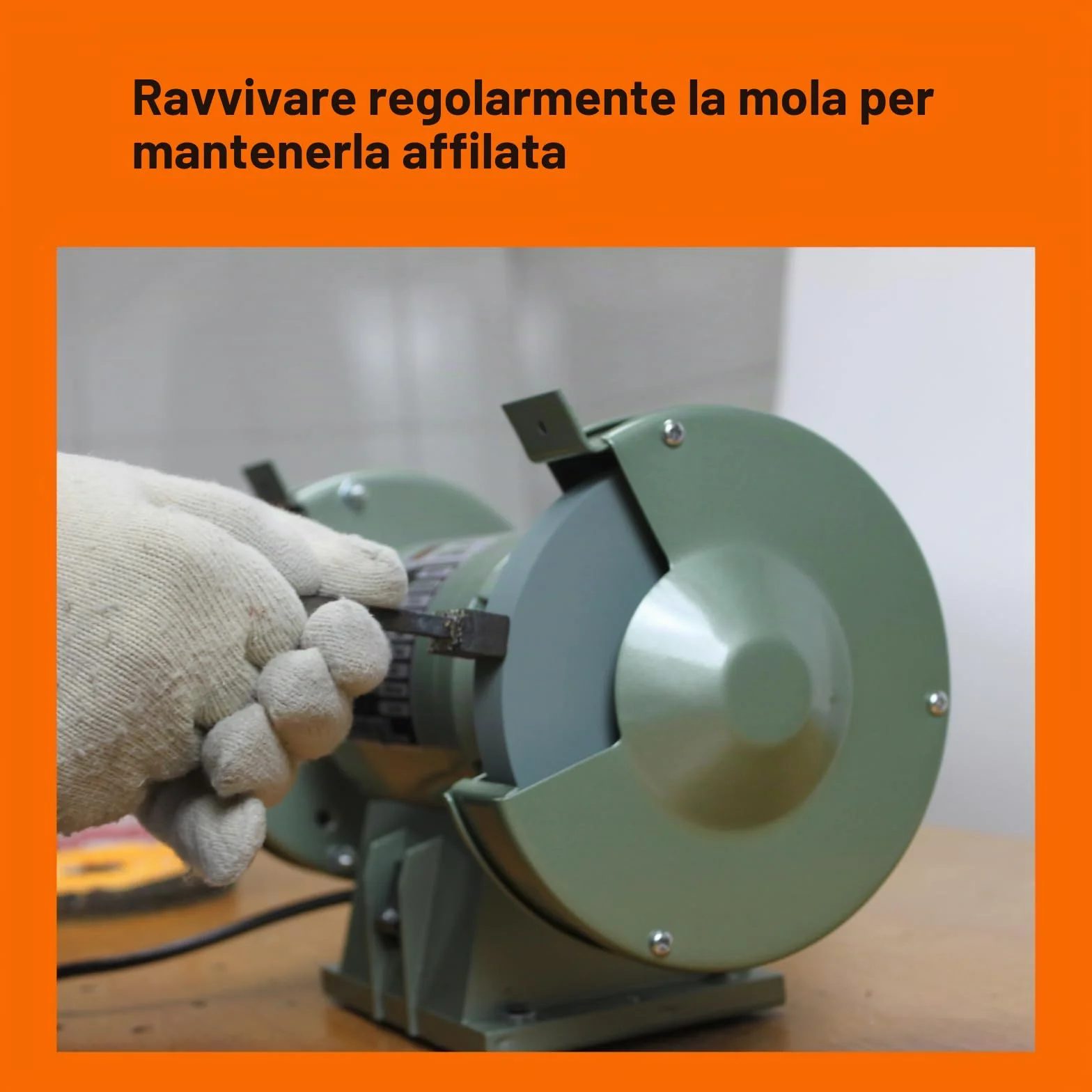 Mola da banco 150 mm carburo di silicio per rettifica affilatura utensili carburo mandrino 1/2 pollice