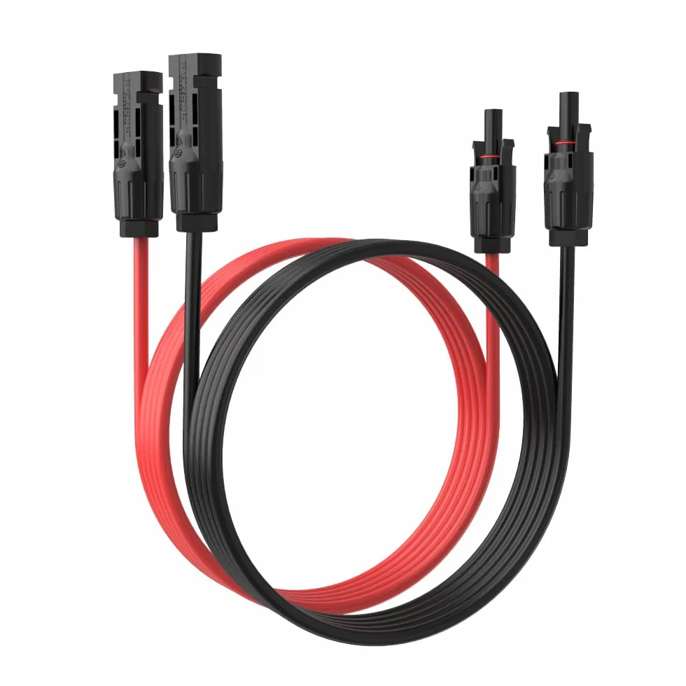 Cavo di prolunga per pannello solare 12 AWG 3m nero rosso maschio/femmina