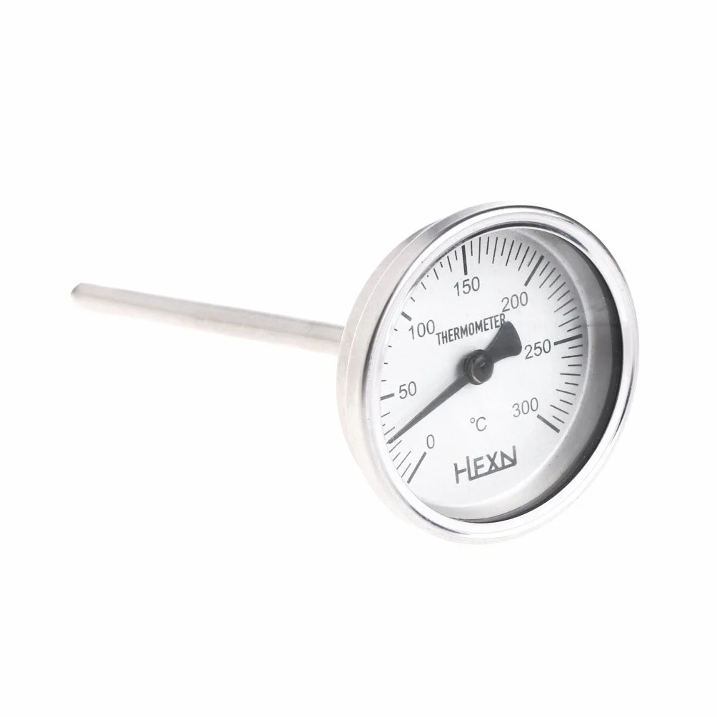 Termometro per Tubi 50/100/150/200/300℃ Termometro Bimetallico Indicatore di Monitoraggio della Temperatura del Metallo per Uso Industriale di Condotte