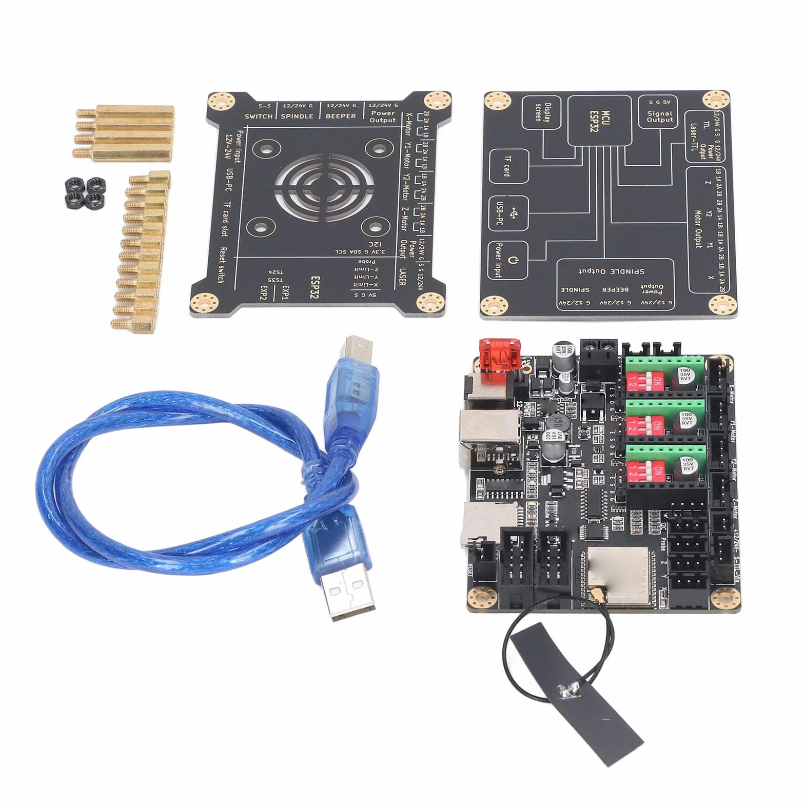 Scheda Madre MKS DLC32, Controllo Offline per Macchine per Incisione, 32 Bit, WiFi/BT, Touch Screen da 2,4/3,5 Pollici, Supporta il Controllo della Pagina Web e (Scheda madre e