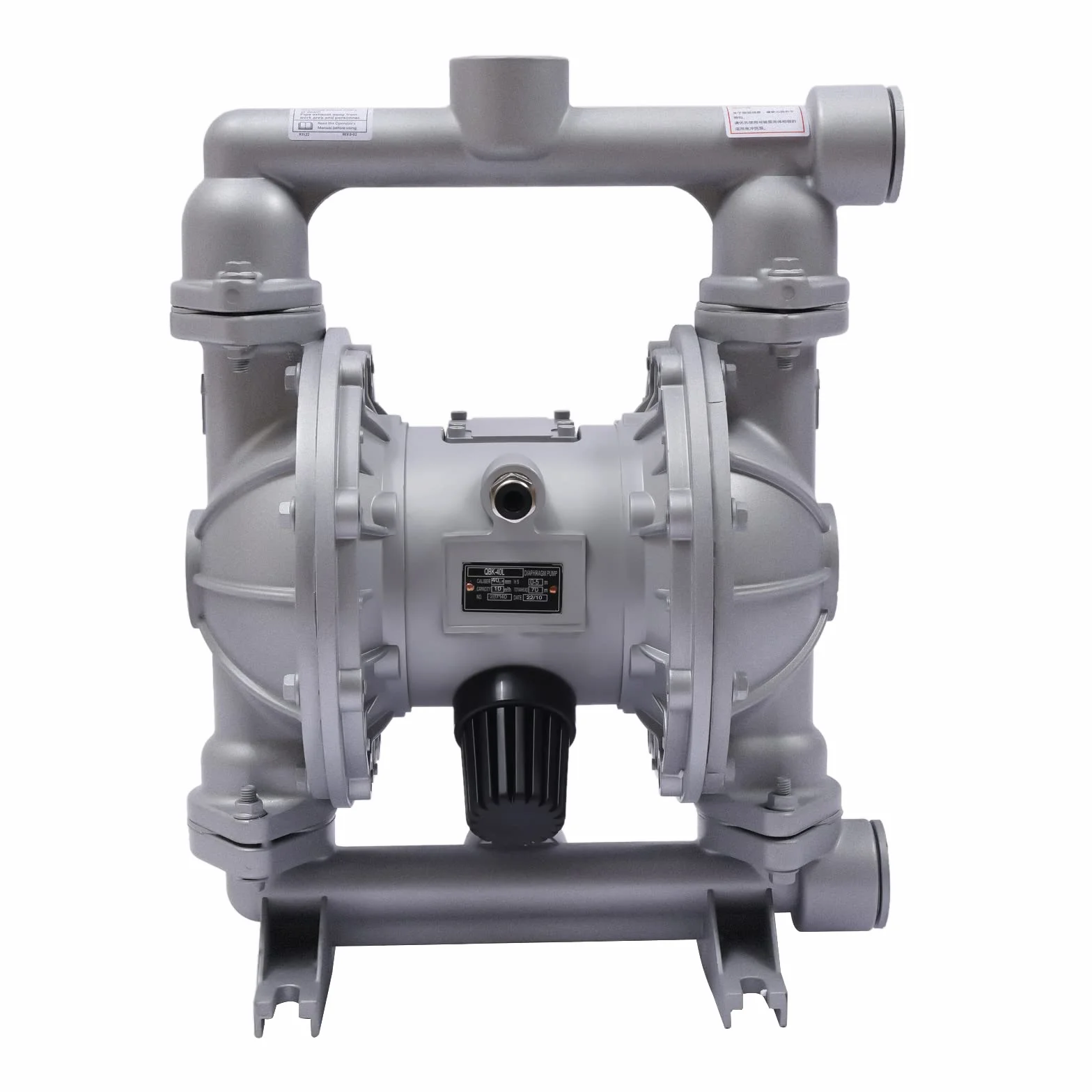 QBK-40L Pneumatico Doppia Membrana Pompa Aria Funzionamento 140L/min 0.69MPa Alluminio Resistente agli Chimici Per Acqua Olio Industria