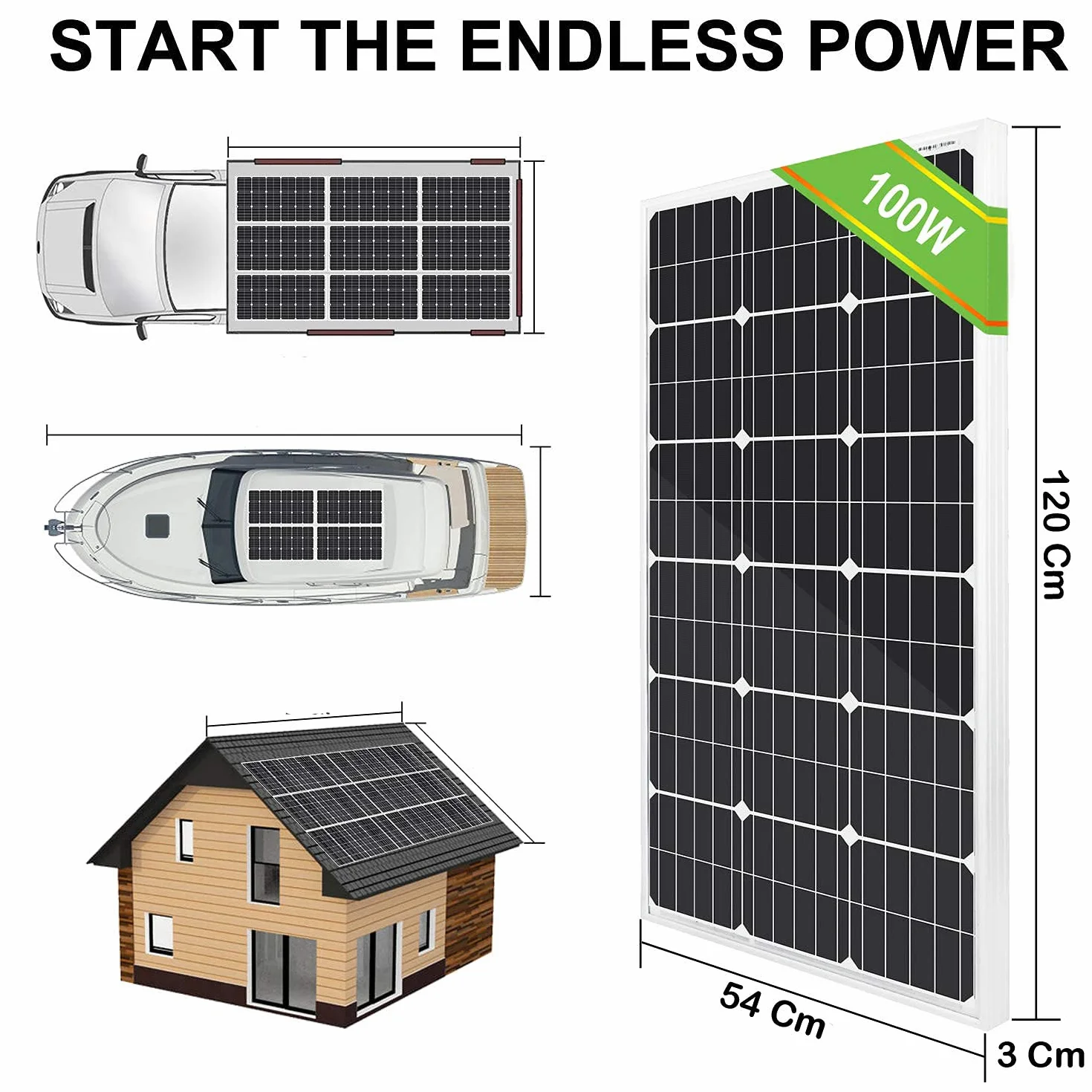 Kit Fotovoltaico 2KW Pannello Solare 200W Inverter 2000W Regolatore 30A