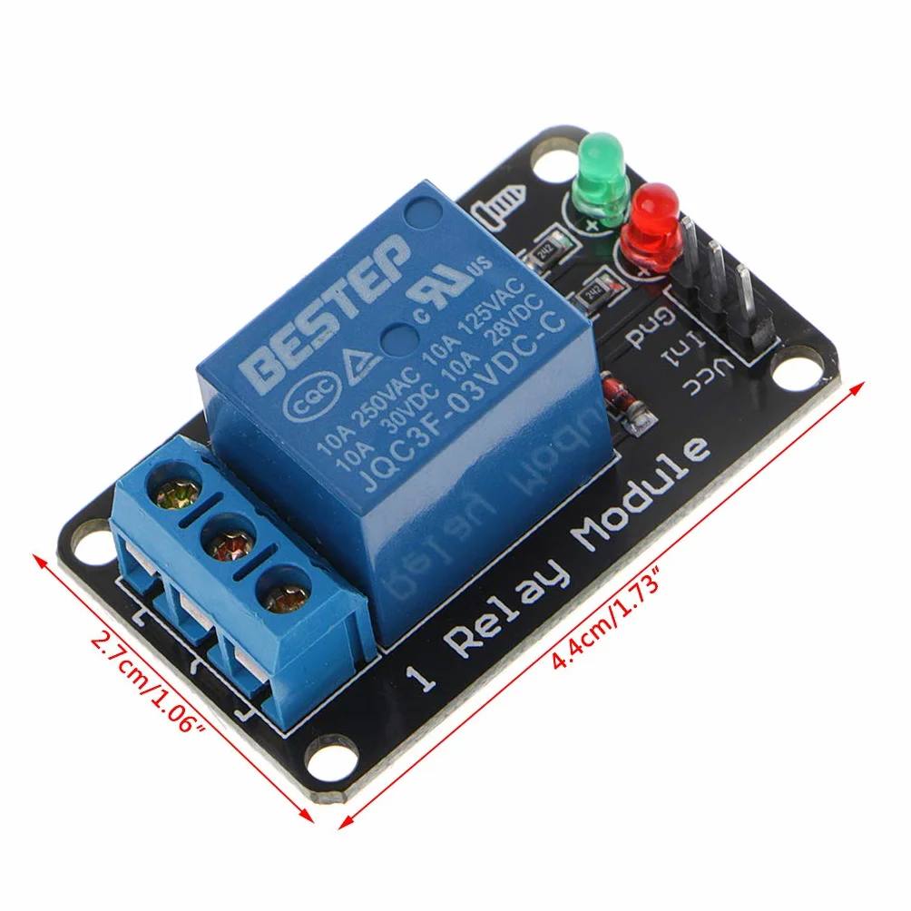 Buwei 1PCS Modulo relè 3V a 1 Canale 3,3V Ripresa a Basso Livello con Lampada