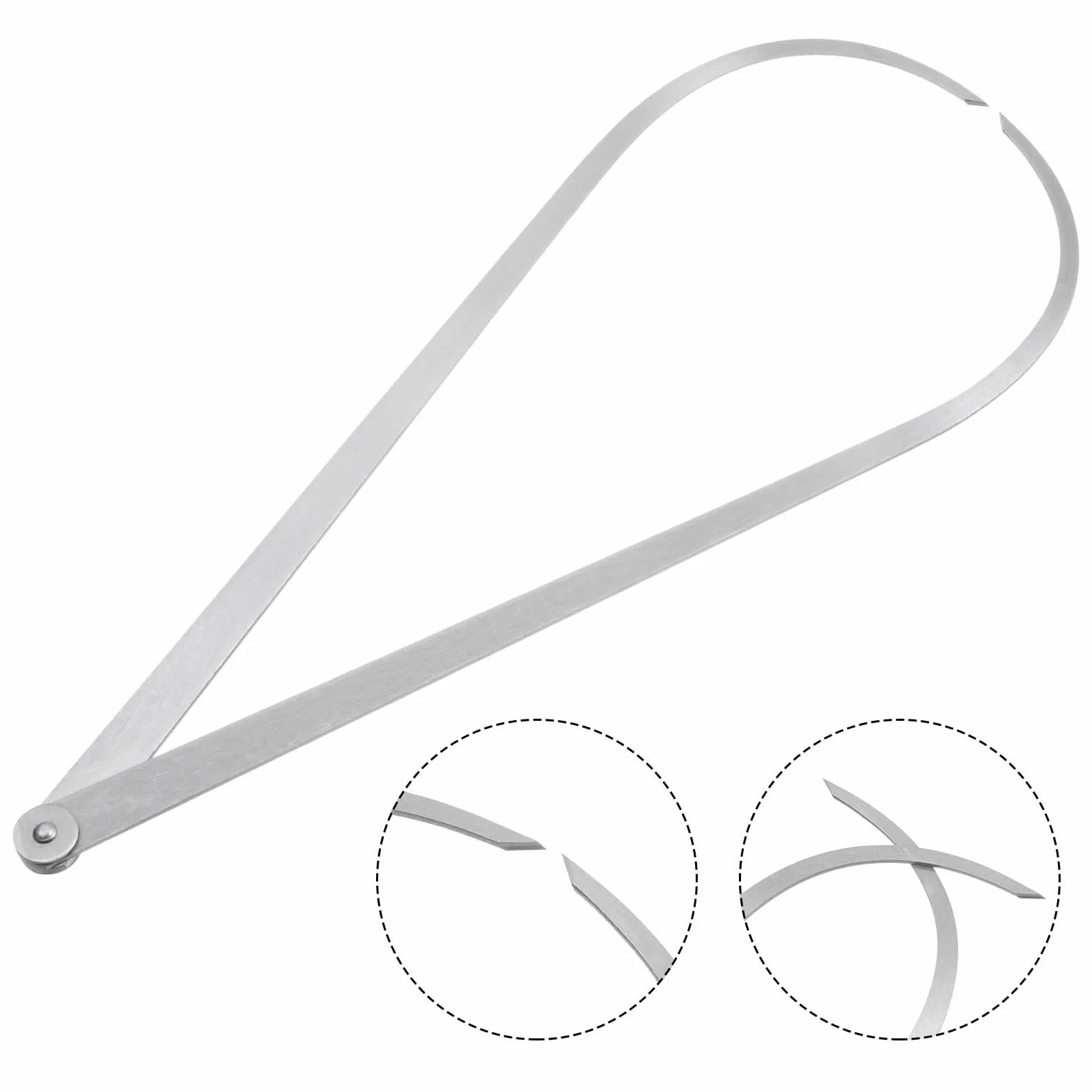 QUARKZMAN Calibro Esterno A Giunto Fisso 600mm 24 Pollici Acciaio Per Utensili Giunto A Attrito Strumento Di Misurazione Interna Per Intagli Modellazione Scultura Argento