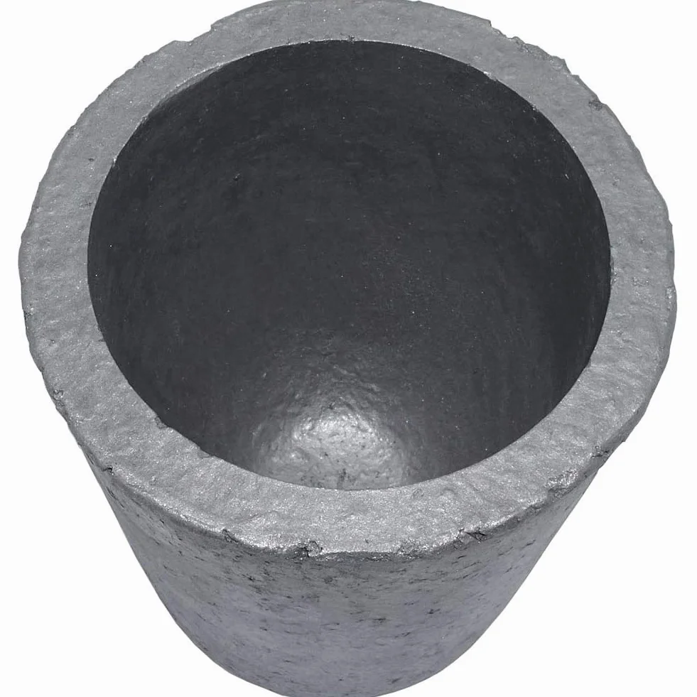 Crogiolo di Grafite, raffinazione della Fusione di Metalli Dorati for lingotti di ghisa (12 kg di Rame o 4 kg di Alluminio)