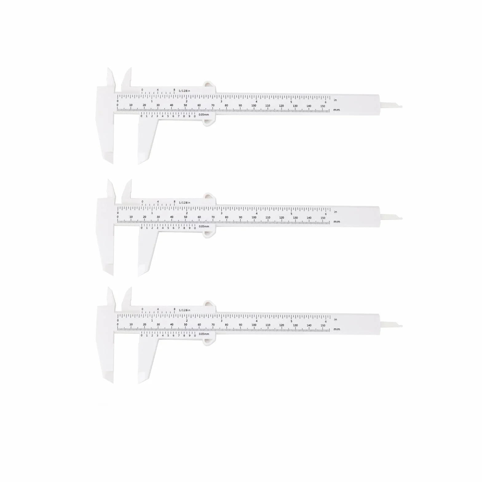Calibro Digitale 150 mm 6 Pollici Strumento di Misurazione ad Alta Precisione Plastica 3 Pezzi