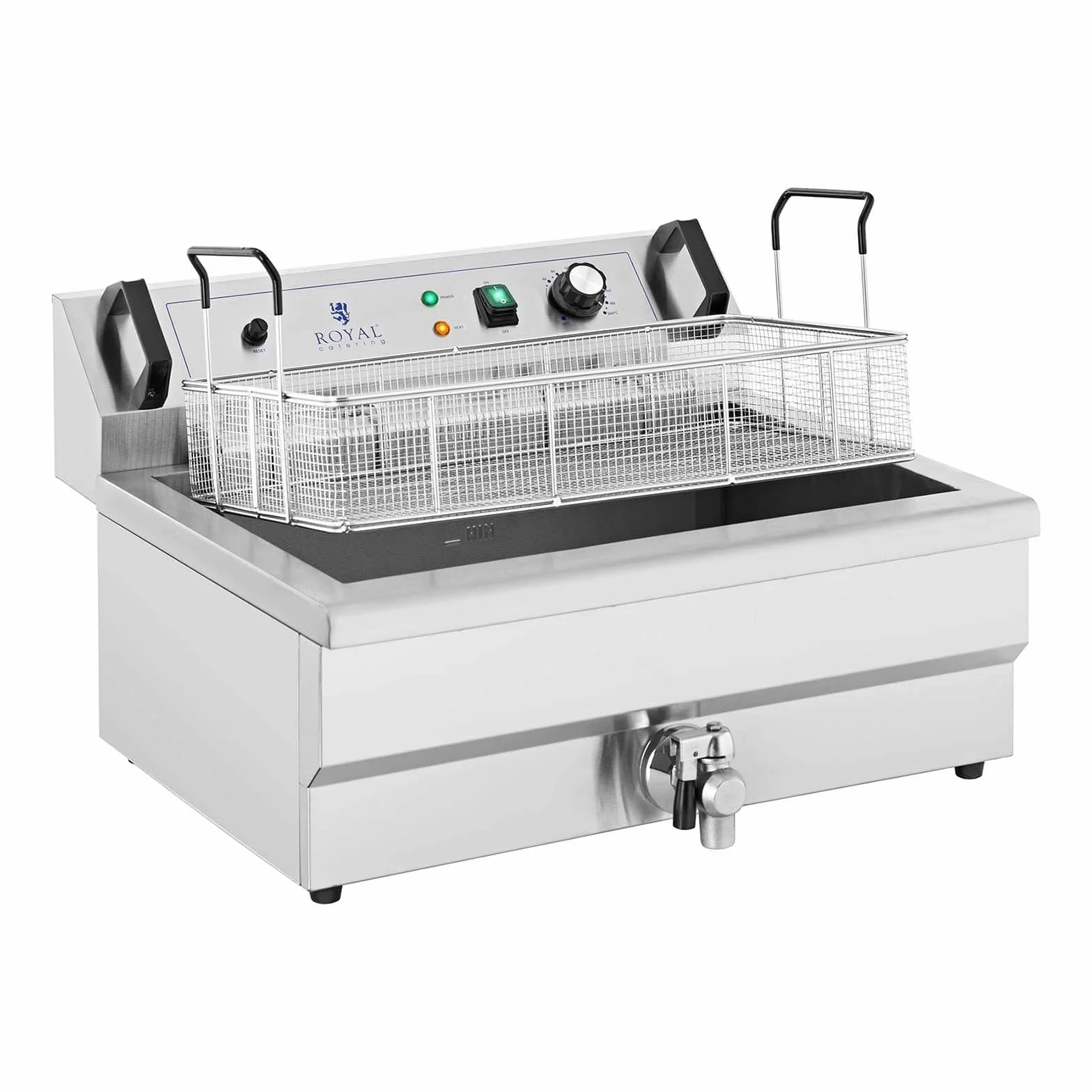 Royal Catering RCPBG 16H Friggitrice A Ciambelle Professionale - 30 L, 230 V, Elettrica