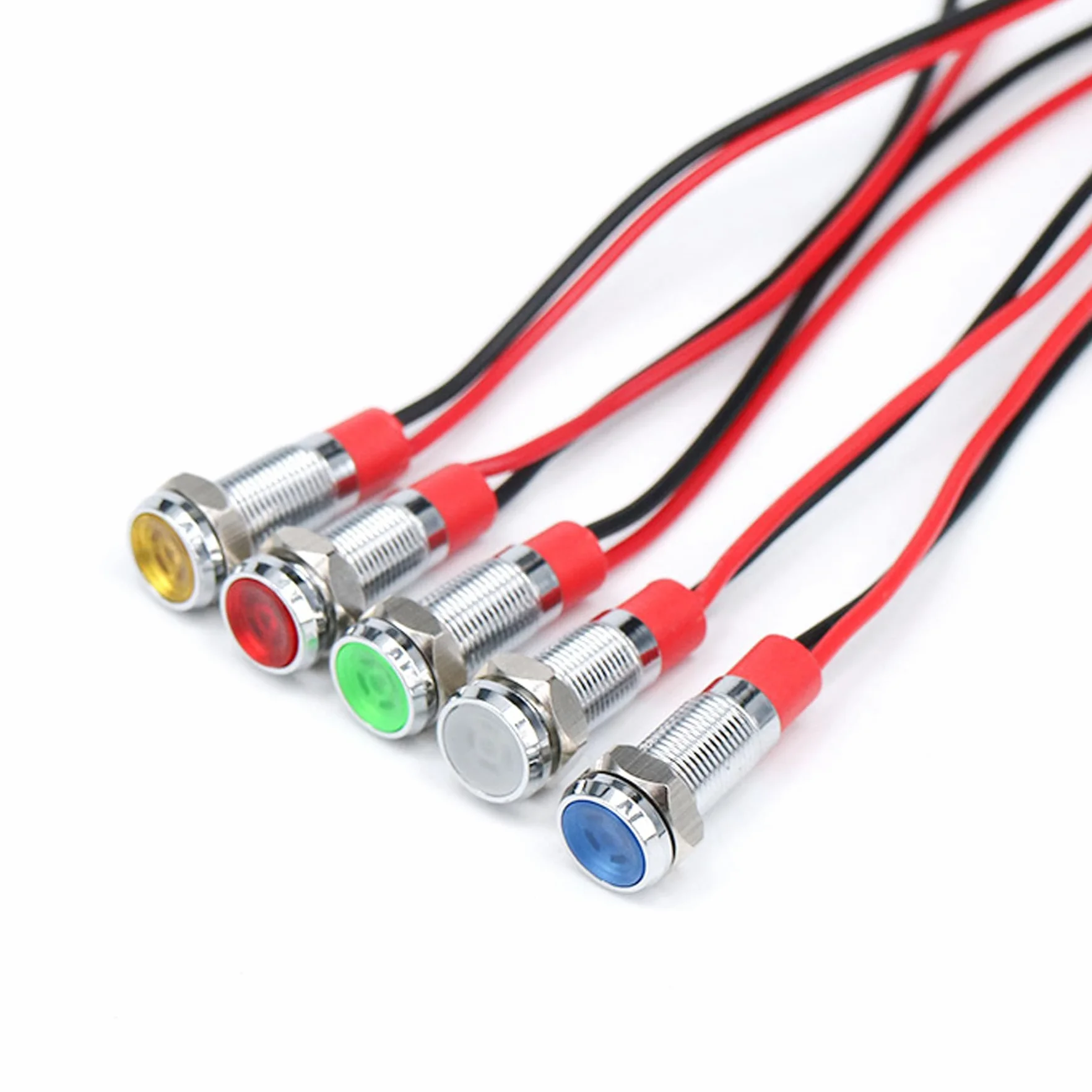 Joycabin 10 luci LED metallo 8 mm impermeabili AC/DC 12-24V per moto furgoni barche auto