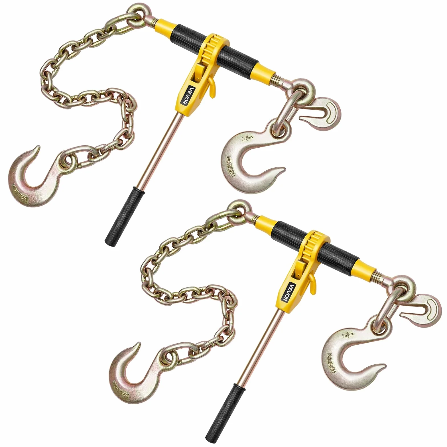 VEVOR Legatore a Cricchetto, Carico di 4173 kg, Legatori a Catena Compatibili con Catene da ca. 9,52 a 12,7 mm, Legatore a Cricchetto per Carichi Pesanti con Maniglie per Camion, Ancoraggio