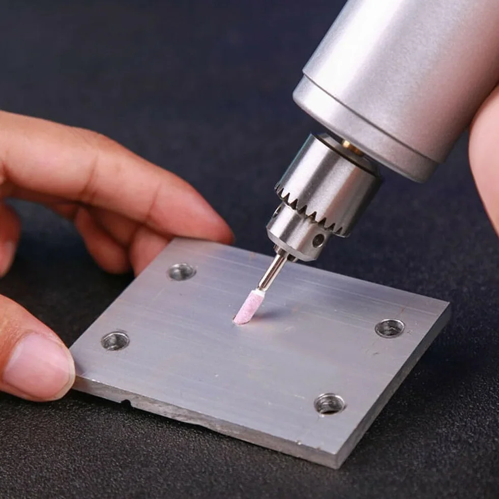 Kit di accessori per smerigliatrice rotante con 10 strumenti per lucidare e rettificare pietre in ceramica per metallo e finitura bordi