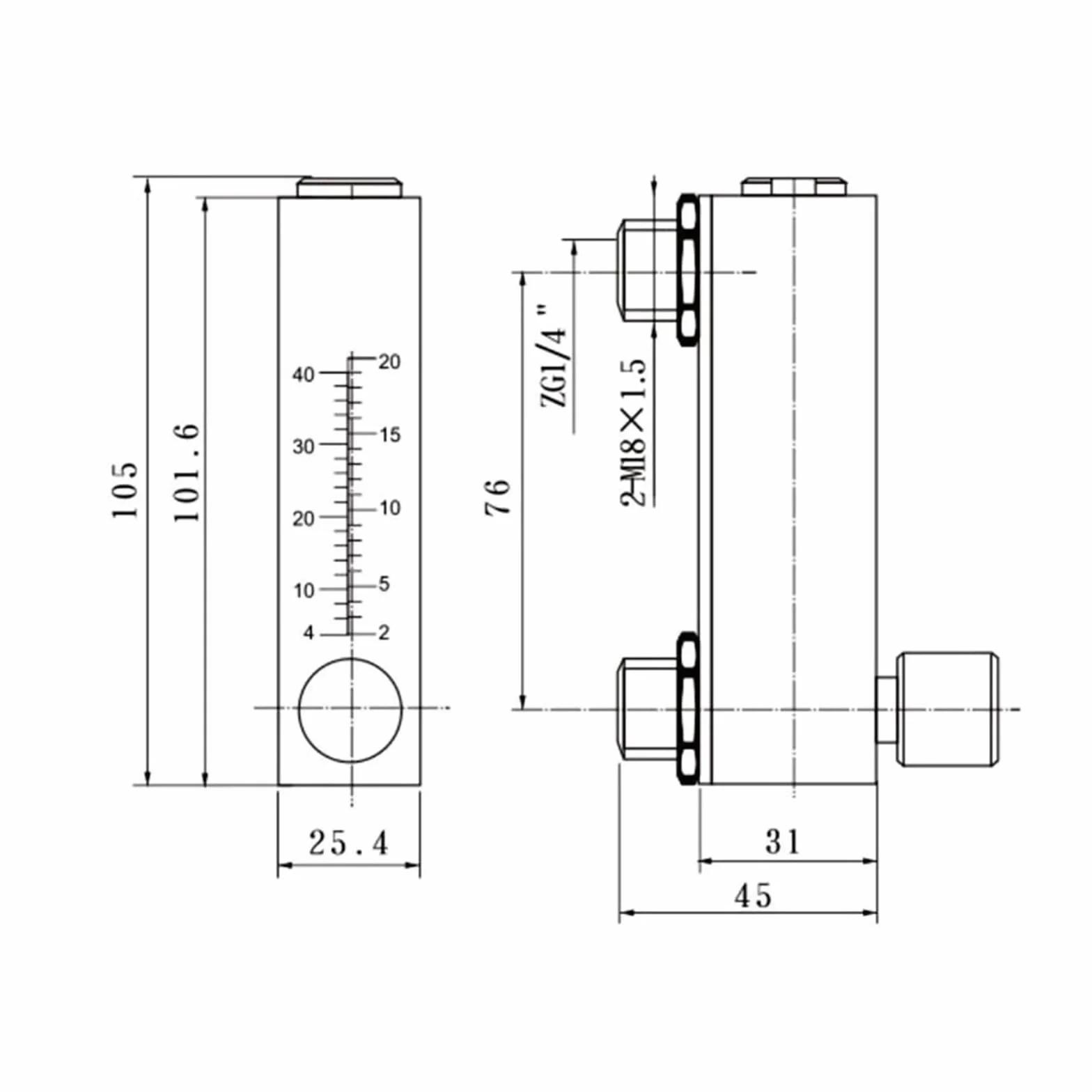 Misuratore di Portata Misuratore di Portata d'Aria a Pannello Quadrato LZT-6T Rotametro 10-100L/min 3-15L/min 3-30L/min 5-25L/min(30-300SCFH 10-150LPM)
