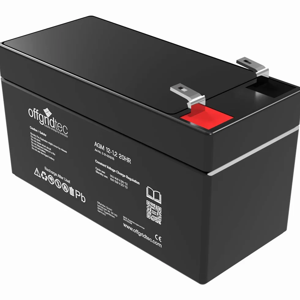 Offgridtec Agm Batteria Solare Estremamente Zyklenfest 1,2 Ah 20 Stuende 12 V, 2 – 01 – 001975