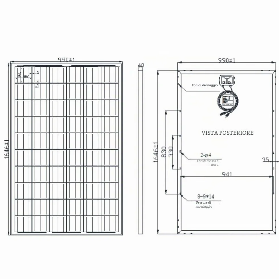 JWS, Pannello solare; modulo a pannello solare, 285 Watt, fotovoltaico, 285 W, 24 V