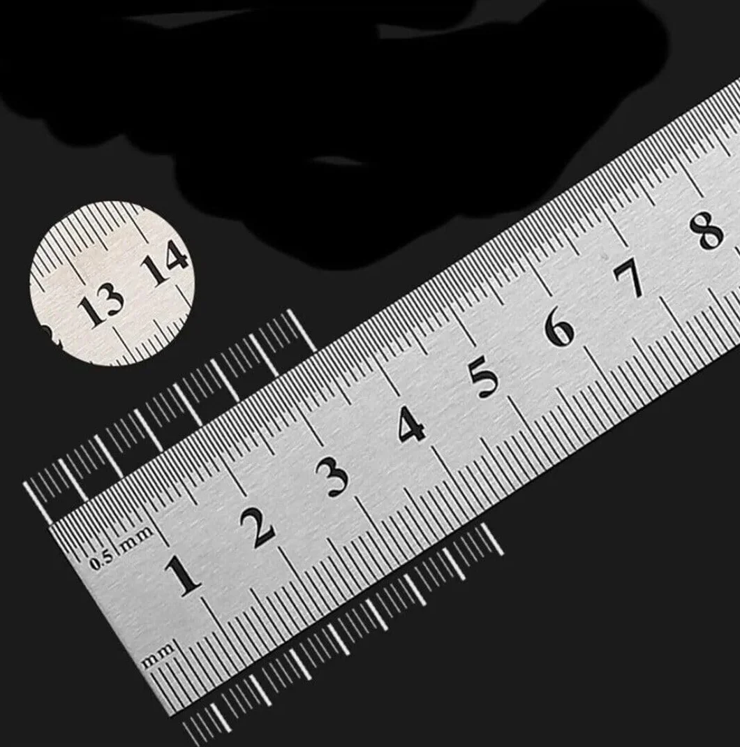 Righello in Acciaio Inossidabile 100 cm Spessore 1mm per Ufficio Ingegneria
