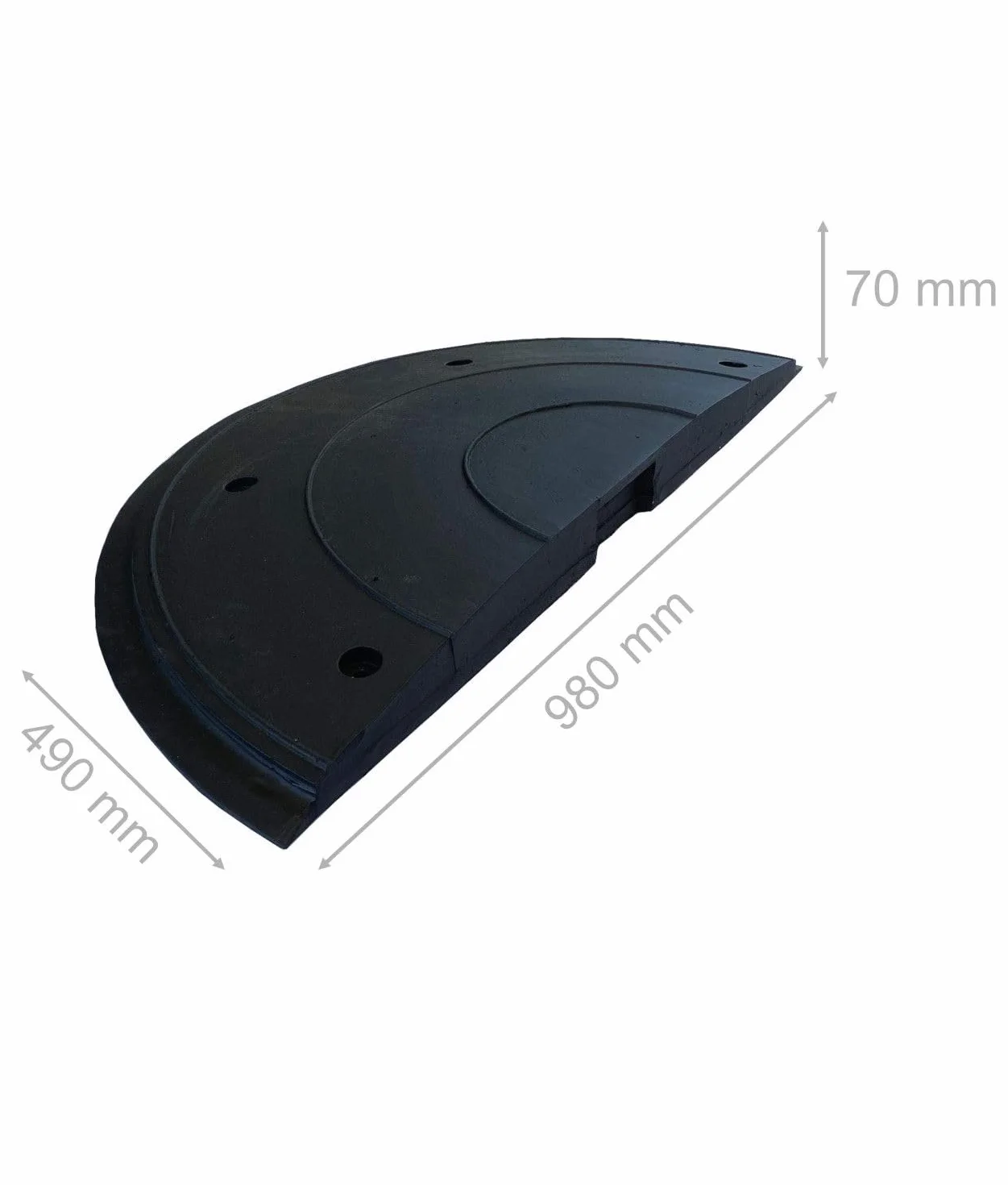 Dosso rallentatore di velocità componibile Safemax, elementi riflettenti - dimensioni: 980x500x70 mm