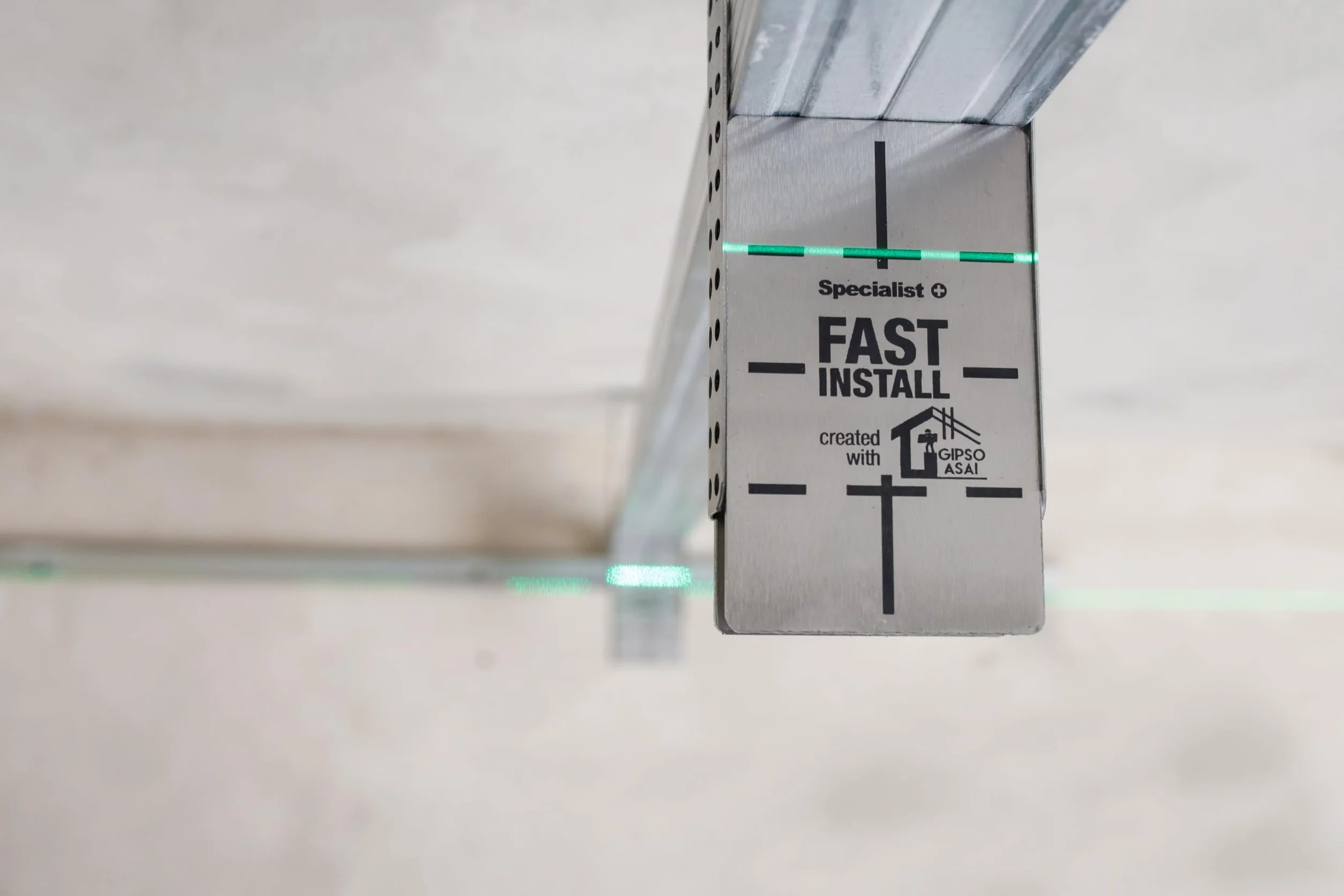 Specialist+ 2 pezzi FAST INSTALL - Magnete in gesso e cacciavite a martello per l'installazione di cornici metalliche in cartongesso | Set di strumenti ausiliari per il fissaggio del profilo portante
