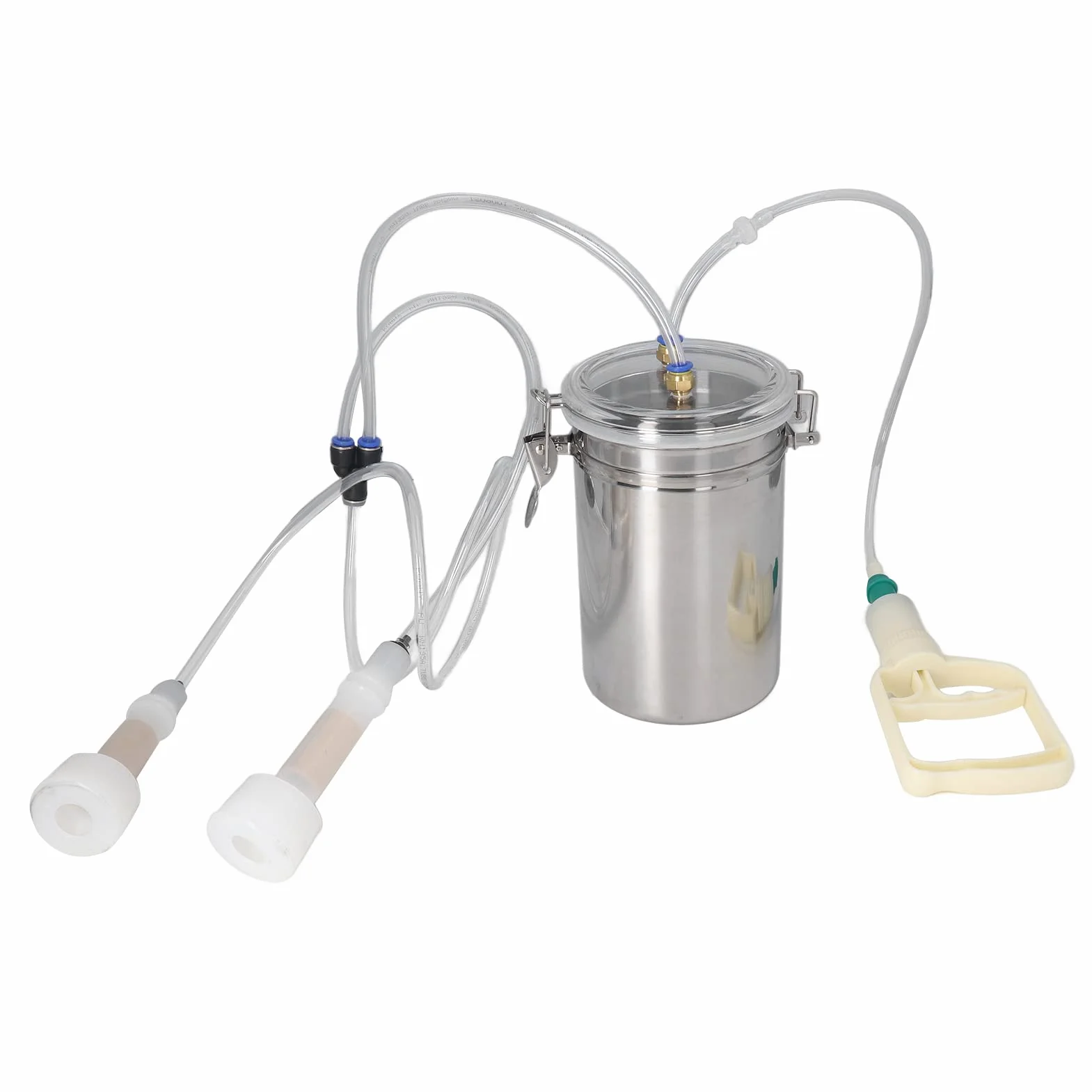 Mungitrice Per Mucca Di Capra, Mungitrice Manuale Da 2 Litri, Mungitrice Portatile Per Capra Domestica Kit Per Mungitrice Per Mucca Di Pecora, Set Di Mungitura Portatile Per Bottiglia In Acciai