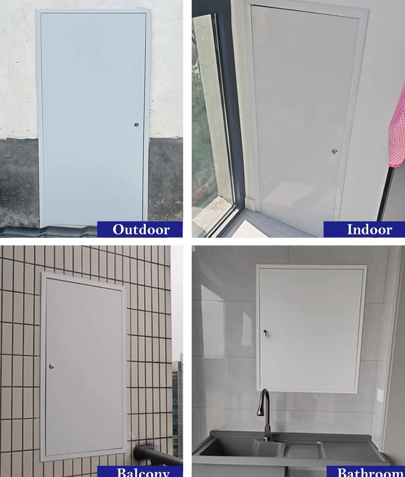 Botola Ispezione Cartongesso Parete in Alluminio Sportello Ispezione 30x50 35x85 60x60 60x70 65x80 70x75 Cm, Bianco Piastra di Copertura del Foro a Parete per Nascondere Fili/ Tubi, Sportello Contator