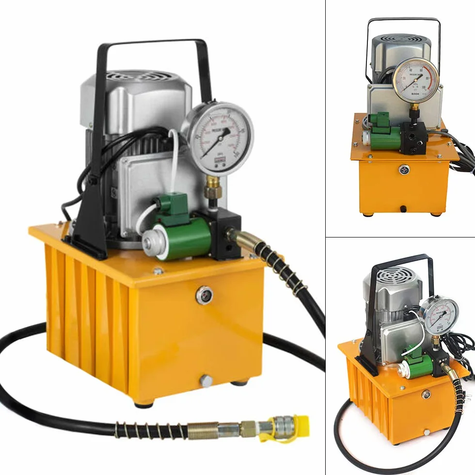 Pompa Idraulica Elettrica 1400 RPM Con Serbatoio Del Carburante Da 7 L, 750 W, 220 V, Per Rimorchio, 2-70 Mpa Elettrovalvola Idraulica (Verde)