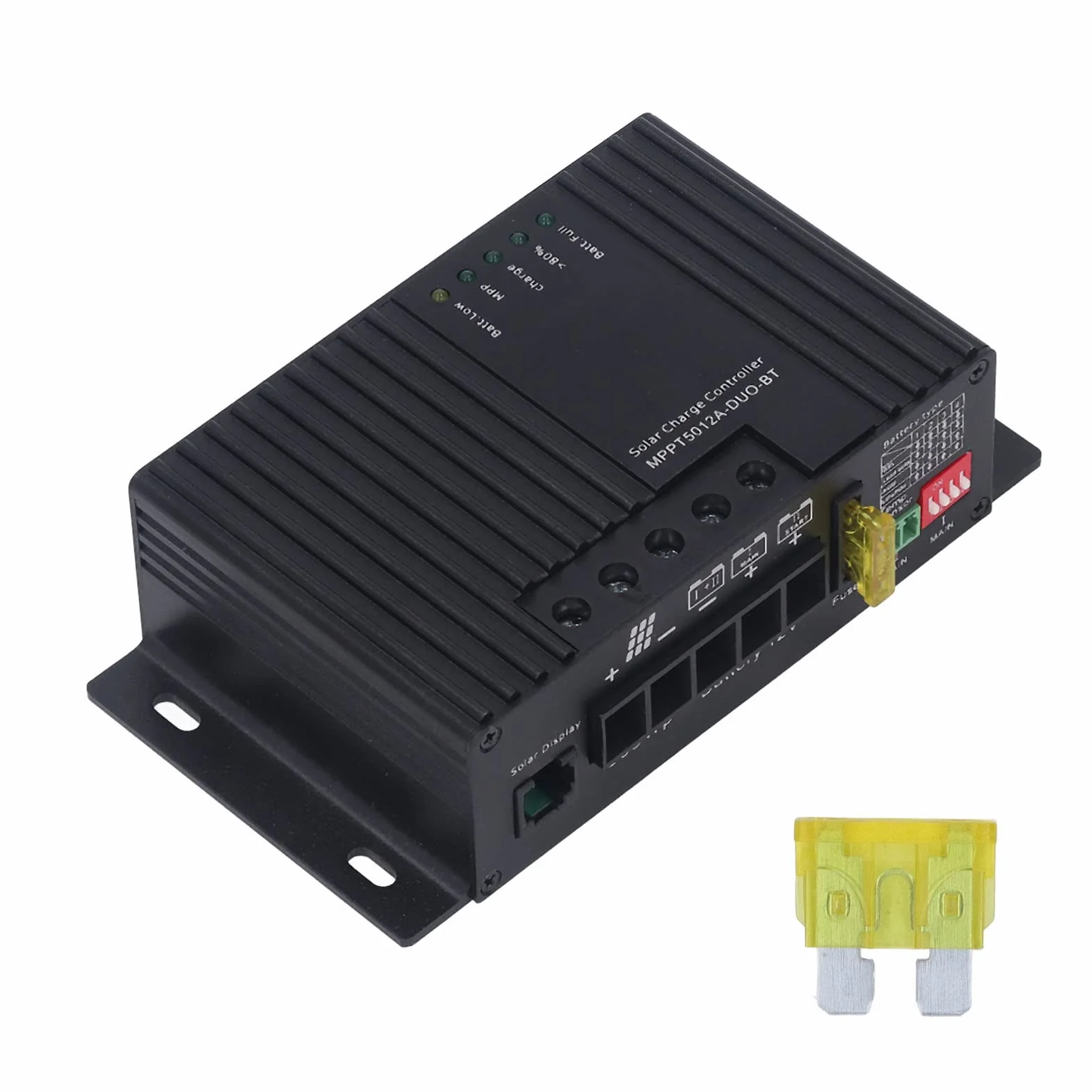 Domary Regolatore di Carica Solare MPPT Regolatore del Pannello Solare 12V 30A con Doppia Ricarica della Batteria per Batteria di Avviamento per Auto Marine RV