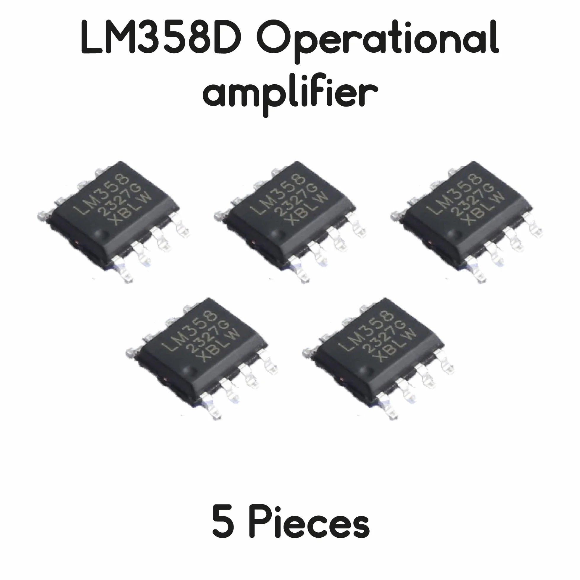 5 PEZZI LM358D amplificatore operazionale SMD SOP-8