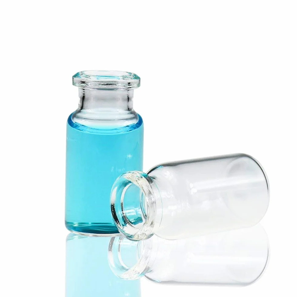 100 PCS Fiala di Vetro da 10ml, 20 mm Fiala Crimp per Spazio di Testa, Fiale HPLC per Spazio di Testa Standard a Crimpatura in Vetro Borosilicato Fiala da Laboratorio Trasparente
