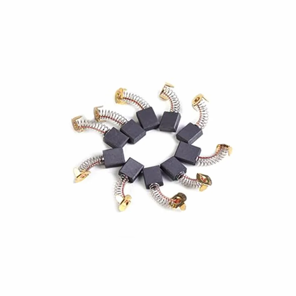 Spazzole per motore in carbonio, 10 pezzi, ricambio elettrico, spazzole per motore in carbonio per utensili elettrici