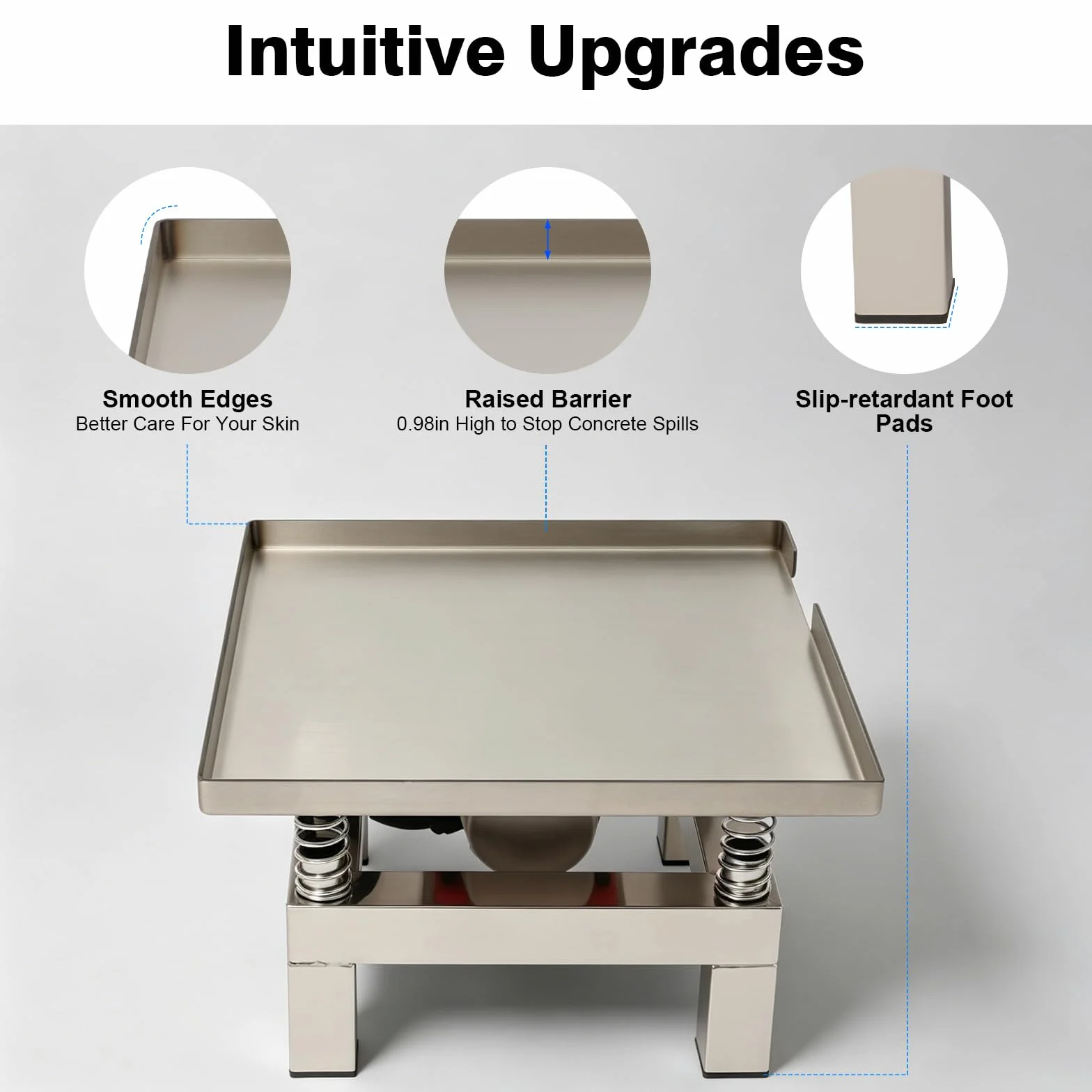 Tavolo vibrante industriale in acciaio inox 35 x 35 cm 220 V 50 W