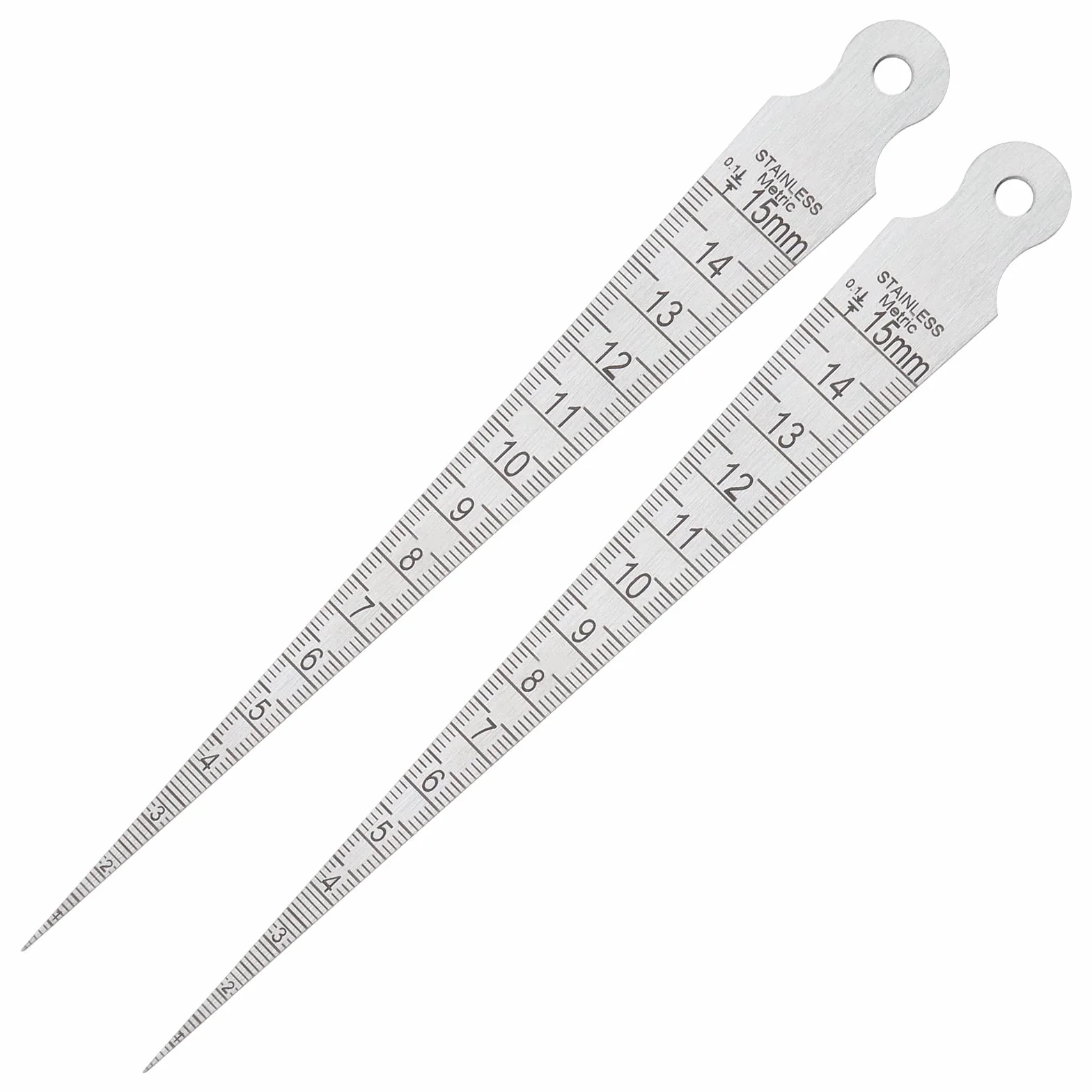 2 pezzi cuneo Feeler Gauge conico Gap Gauge in acciaio inox cono saldatura Gauge Feeler gap foro strumento di misura per diametro interno foro diametro ecc