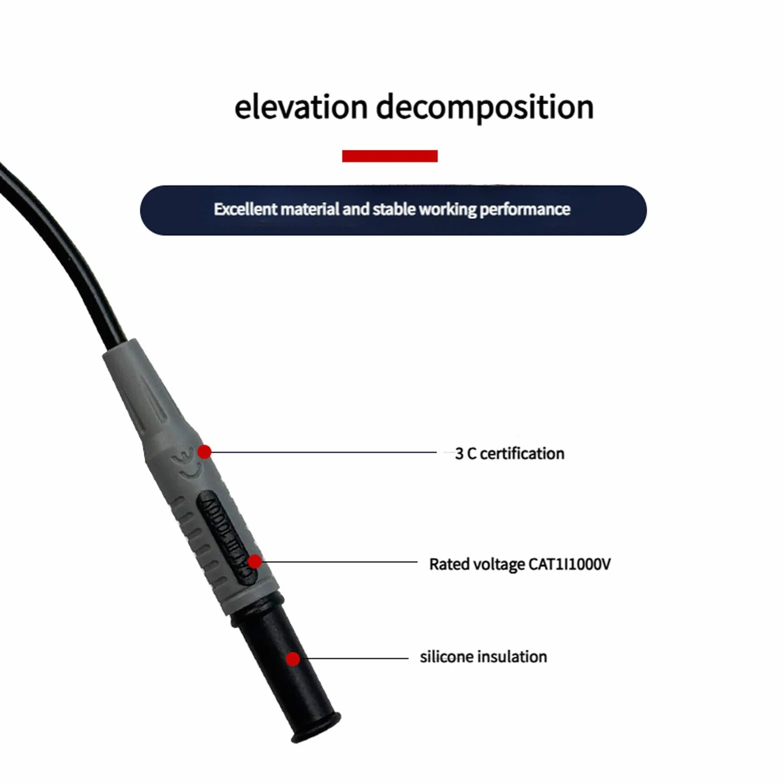 Cavo di prova per elettricisti 1000 V 10 AMP 4 mm Banana Plug Line Tester Cavo Cavo