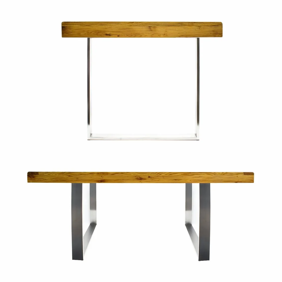 Wiltec Telaio da tavolo 80x73cm in acciaio inox Struttura base per tavolo