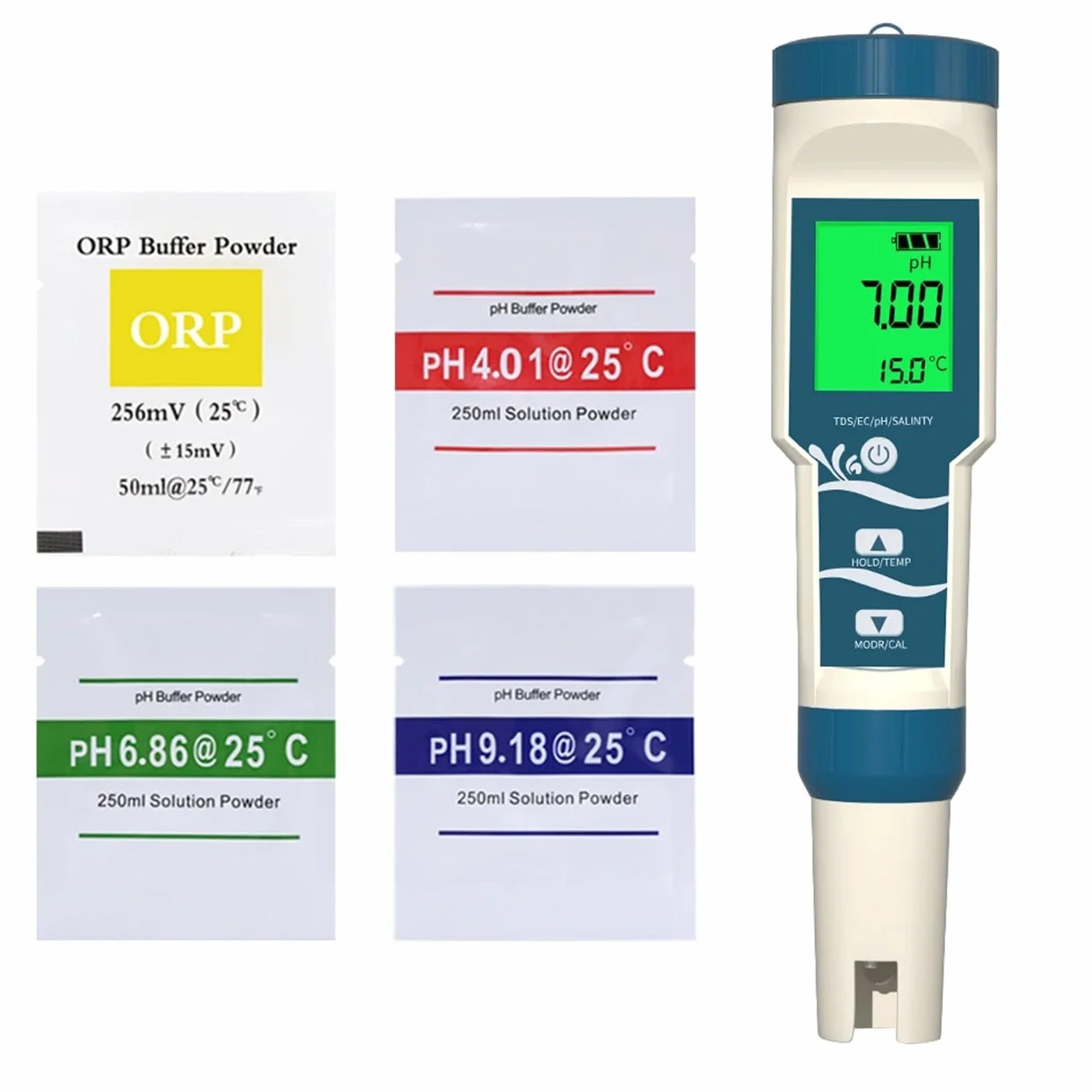 Misuratore digitale di pH/ORP/Temp/H2 for acqua Ppb Ppm con risoluzione ATC 0,01, tester idrogeno ad alta precisione for piscine potabile,Multifunzionale