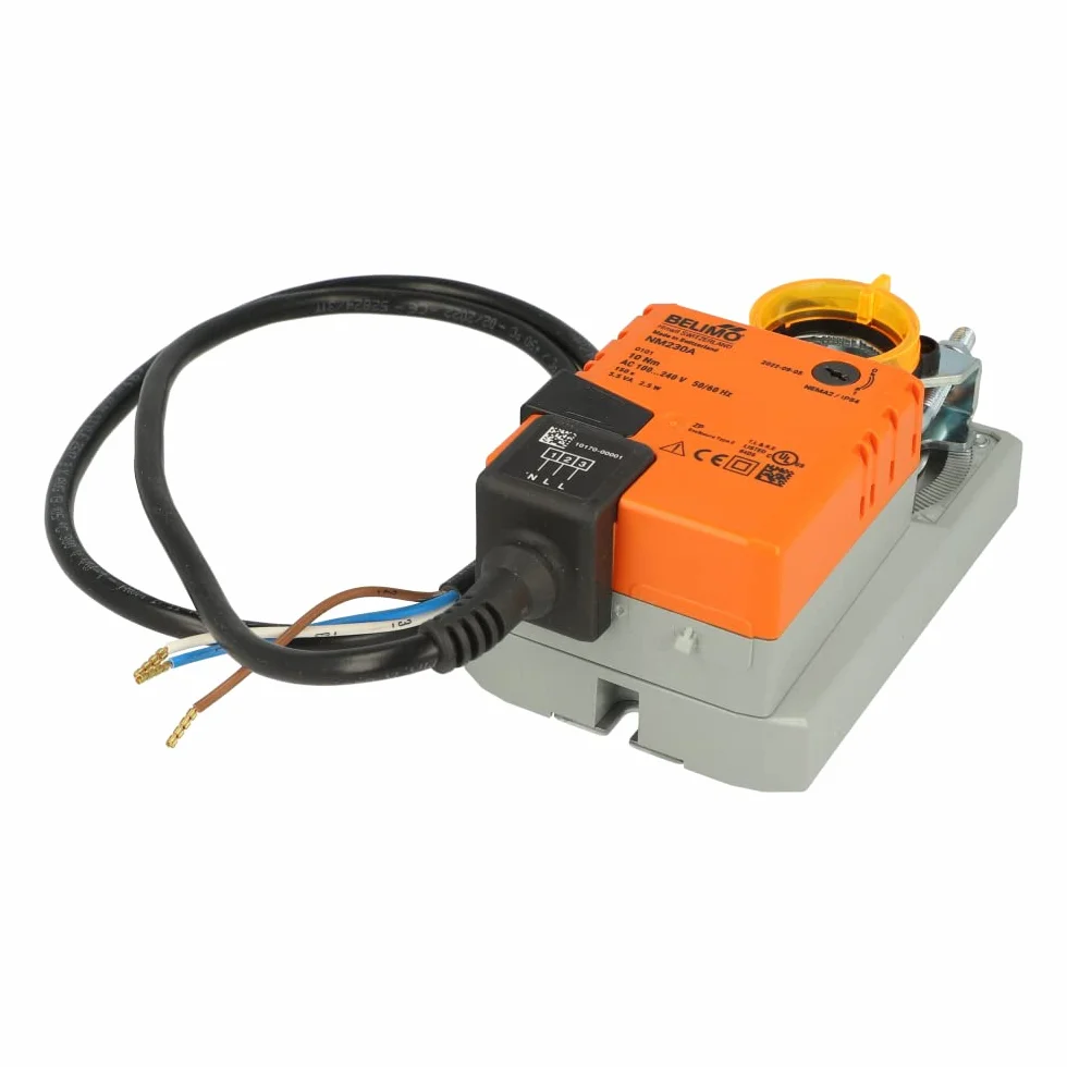 belimo nm230 a, motore di regolazione/patta unità, 10 NM attuatore, 150 S, 95 °, AC/DC 24 V, a, 3 punti, IP 54, Arancione