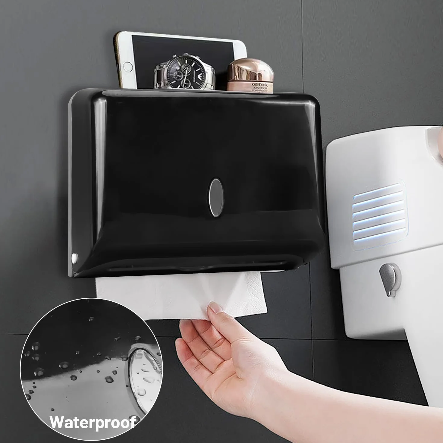 Dispenser Carta Asciugamani da Muro 200 Fogli per Bagno