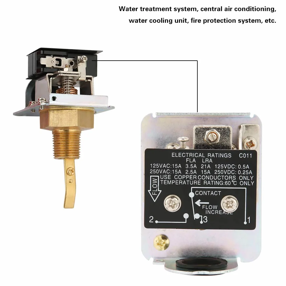 HFS-15 Regolatore di portata a paletta Flussostato acqua 1/2" 6-380V
