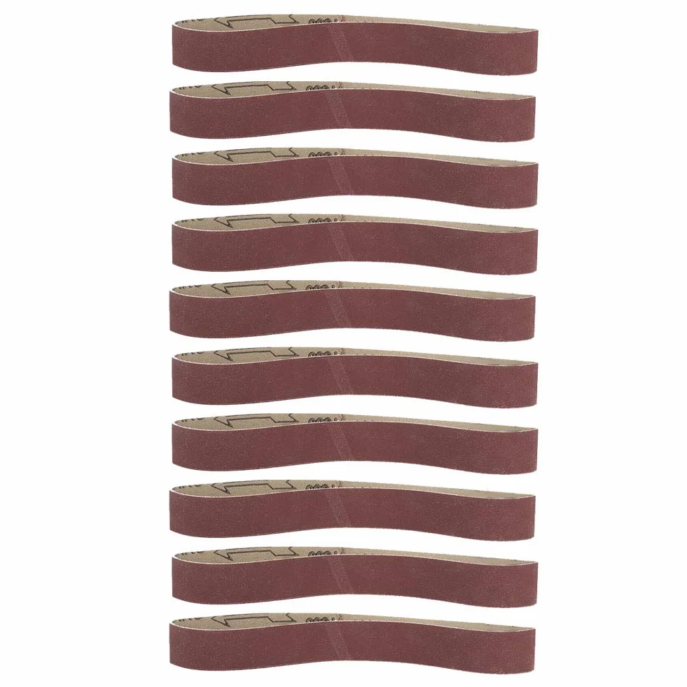 10 Pezzi Nastri Abrasivi 533 x 30 mm Kit Nastri Abrasivi In Ossido di Alluminio Fascia Abrasiva Rettifica Lucidatura Cinghie di Carta Vetrata (Grana 400)
