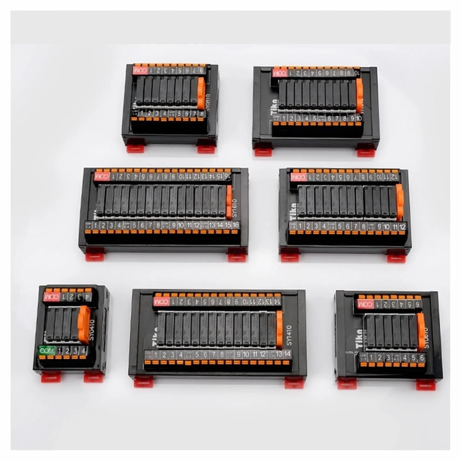 Modulo relè serie SK/SY amplificatore PLC scheda guida DIN relè collegabile 4/6/8/10/12/14/16 canali 5 V/12 V/24 V NPN/PNP compatibile(5VDC,SK1210 12CH)