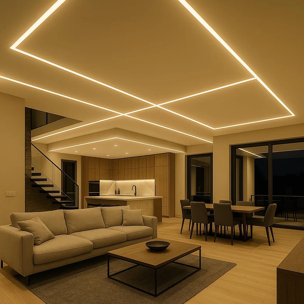 26 Profilo Alluminio per Strisce LED 2m Diffusore di luce forma di U Profilo Copertura Tappo Terminale per Cartongesso Soffitto Parete illuminazione lineare Larghezza interna del Profilo 20mm