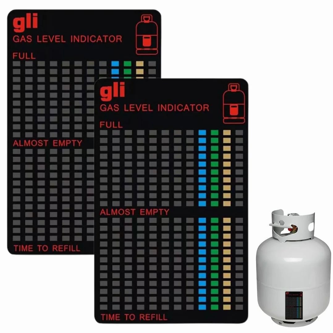 2 Pezzi Indicatore di Livello del Gas Pratico propano Butano GPL Carburante Indicatore Magnetico di Livello del Serbatoio Bombola Riutilizzabile per cucine Barbecue all'aperto Campeggio