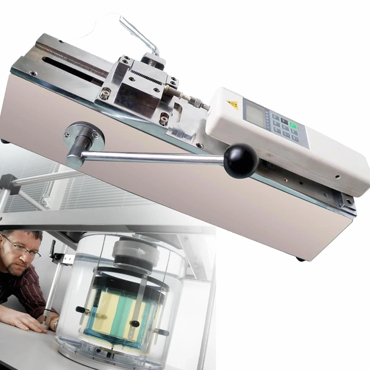 Misuratore di Spinta-Trazione Digitale Orizzontale Manuale,Tester di Forza di Trazione,Misuratore Forza Digitale Tester Spinta,Misuratore Spinta Alta Precisione