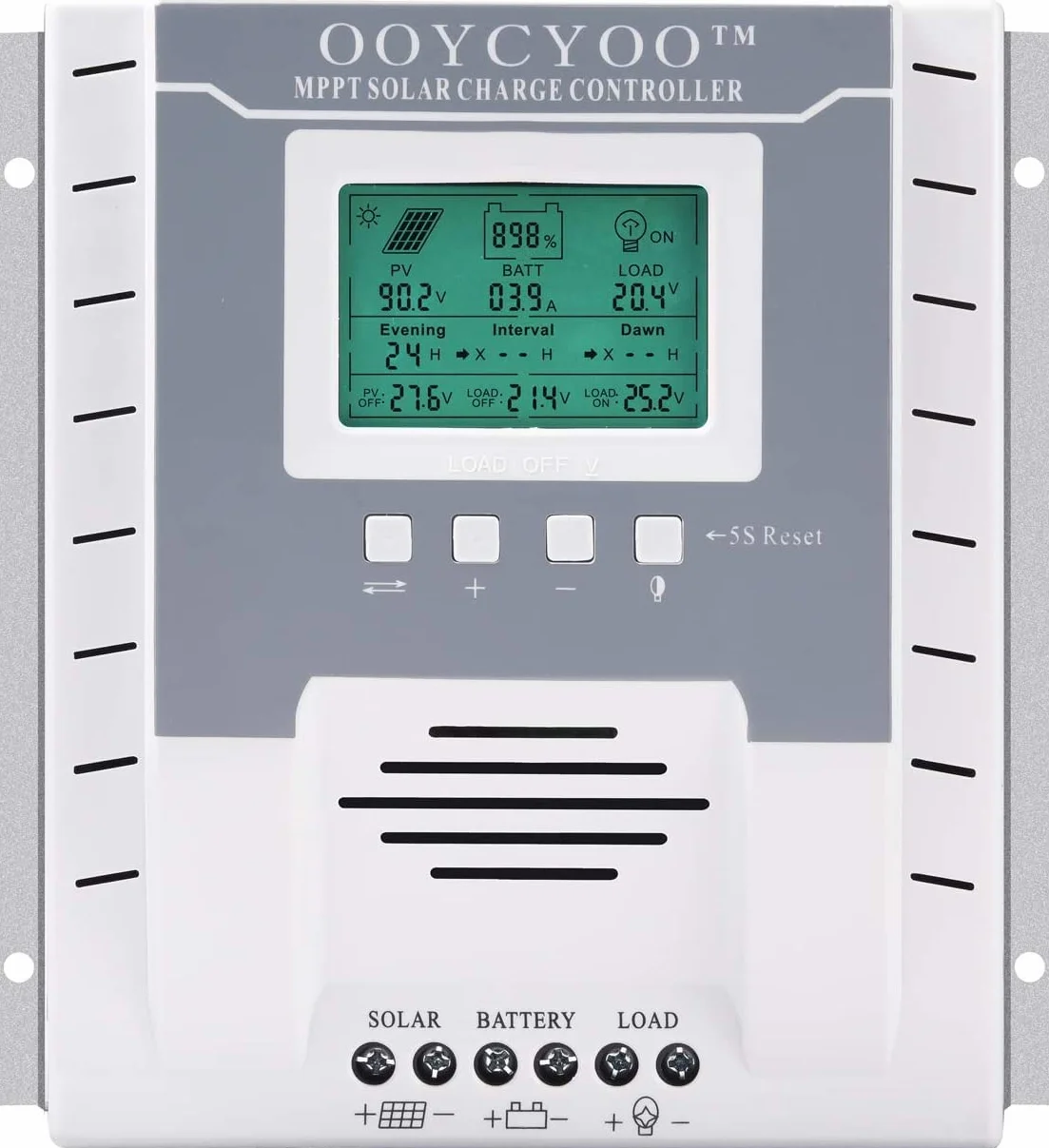 MPPT Regolatore di carica solare 40 Amp 12 V/24 V auto, regolatore di carica MPPT 40 A max. input PV 100 V, funzionamento con batterie al piombo acido e al litio