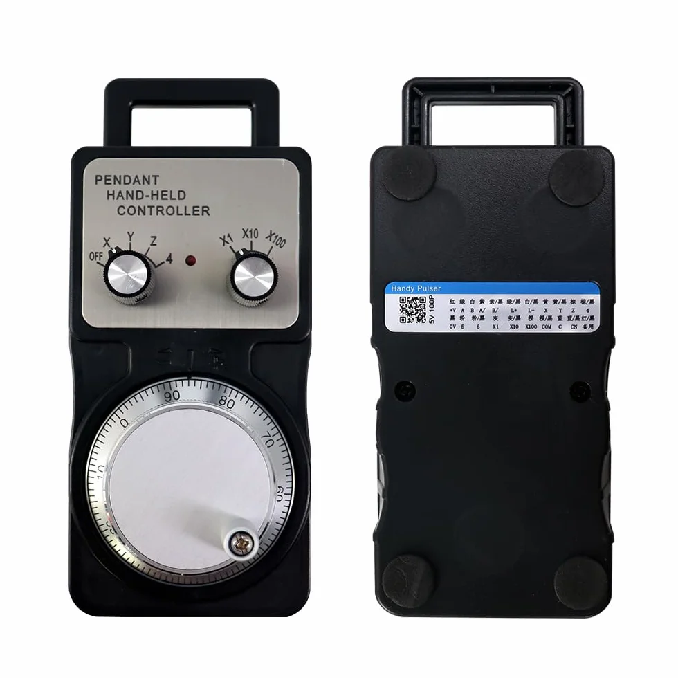 Regolatore a volantino a 4 assi con scheda di interfaccia MACH3, sistema di controllo manuale USB CNC pendente per router CNC/fresatura/tornio, encoder ad alta precisione, nessun arresto di emergenza