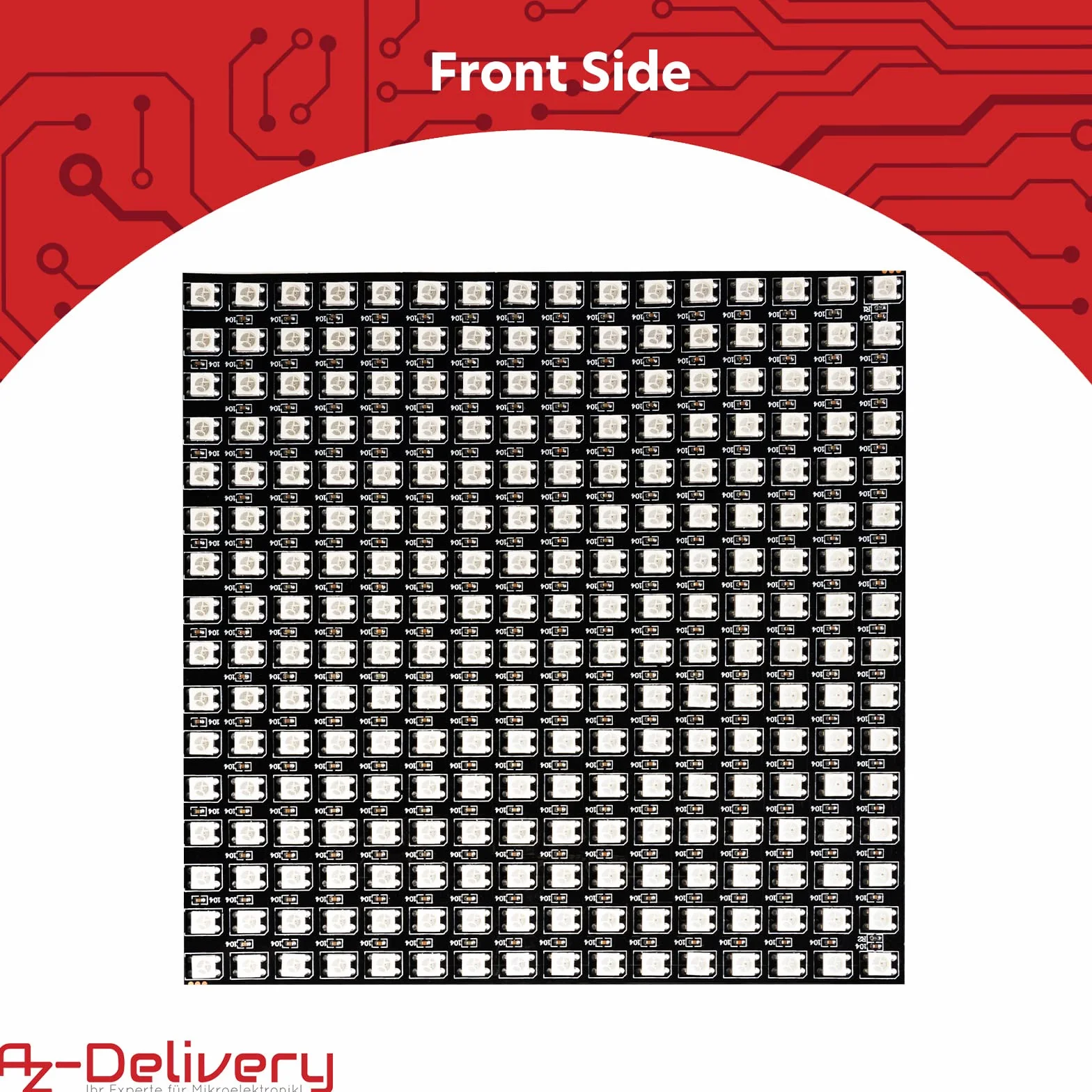 AZDelivery 5 x Pannello LED RGB WS2812B 16x16 256 LEDs Modulo Led flessibile 5050SMD IC Funzioni di colore pieno indirizzabile singolo con DC5V compatibile con Raspberry Pi