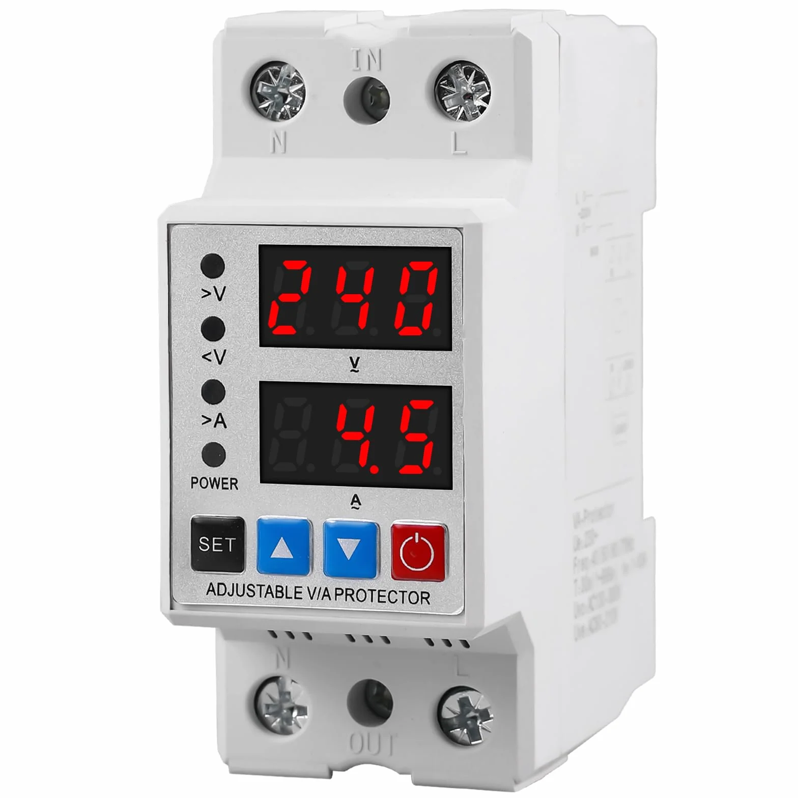 Stabilizzatore di Tensione, Protettore di Sovratensione e Sottotensione Stabilizzatore di Tensione Relè AC230V Automatico di Protezione Sovratensione 2P63A Protezione Sovracorrente