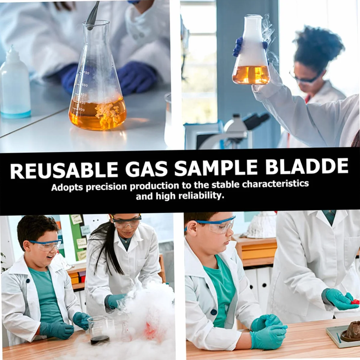 SOLUSTRE Campionatore Di Gas Riutilizzabile Naturale Con Sacca Per Campionamento Strumento Di Campionamento Pratico Per Laboratori e Attività All Aria Aperta